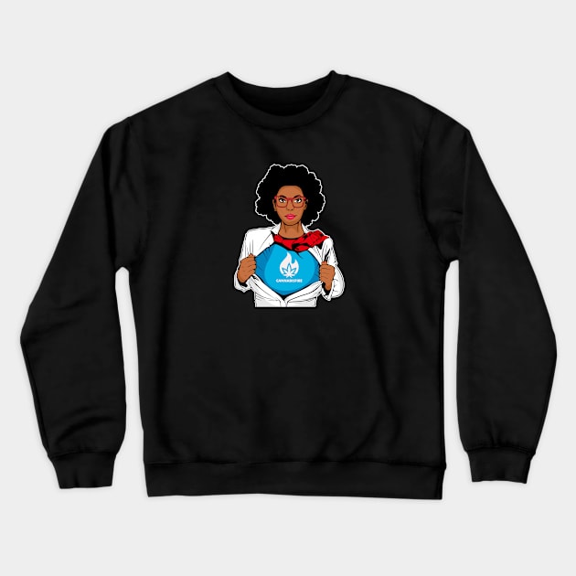 Black Woman Crewneck Sweatshirt by TambuStore